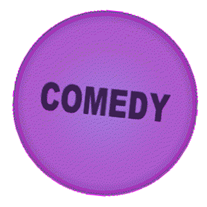 purple comedy sticker